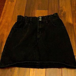 Fox black jean skirt